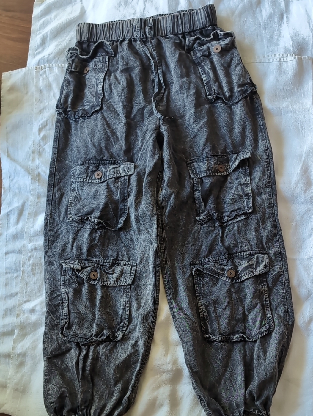 EARTHBOUND Washed Charcoal Cargo Joggers